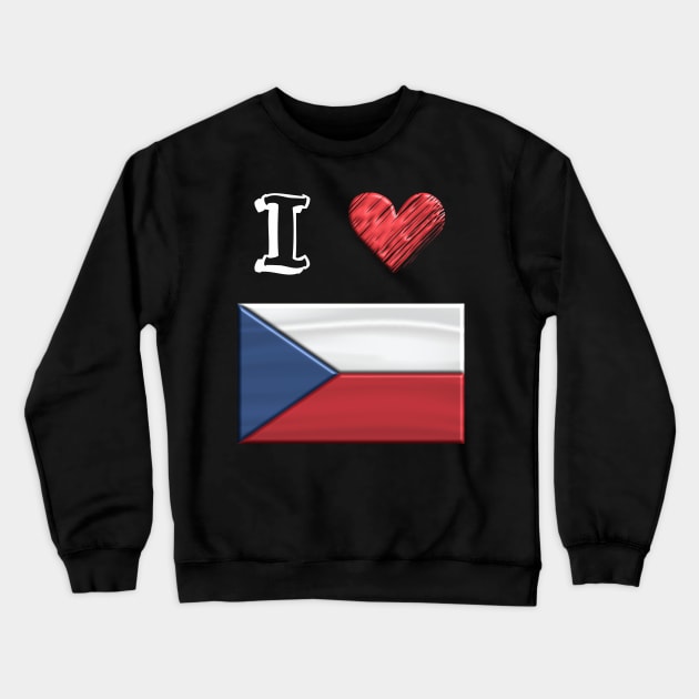 I love Flag from Tschechien Crewneck Sweatshirt by JG0815Designs